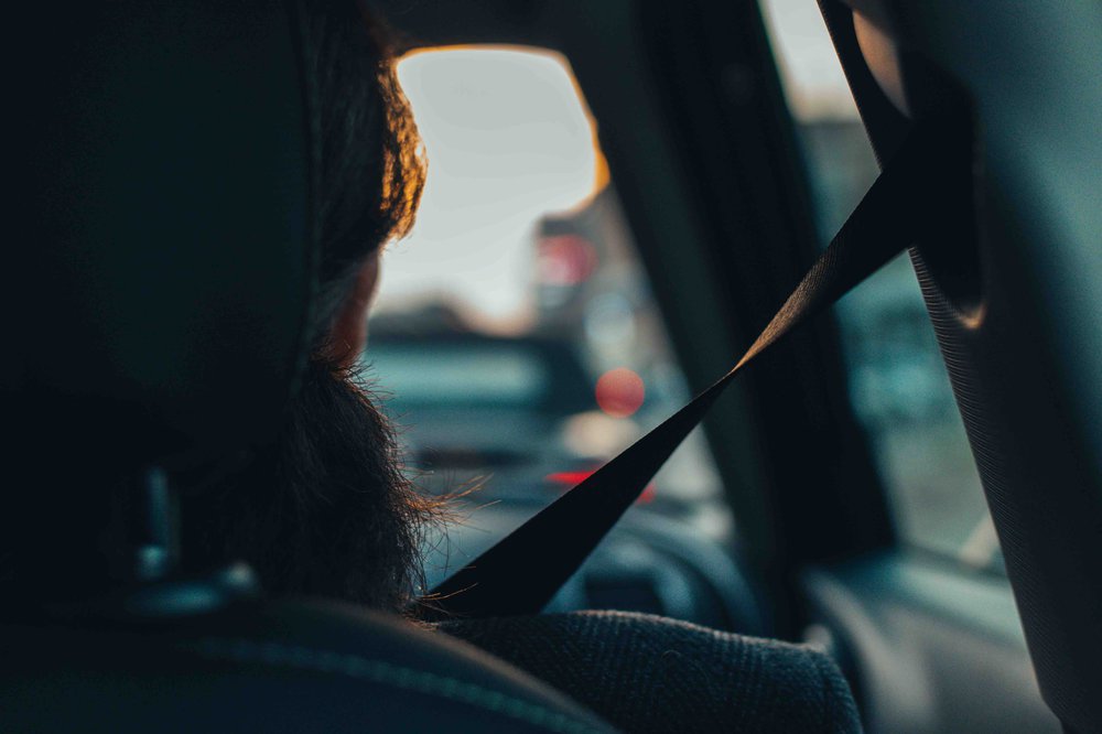 Lady in car